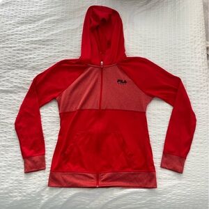 Fila Vibrant Red Full-Zip Hoodie